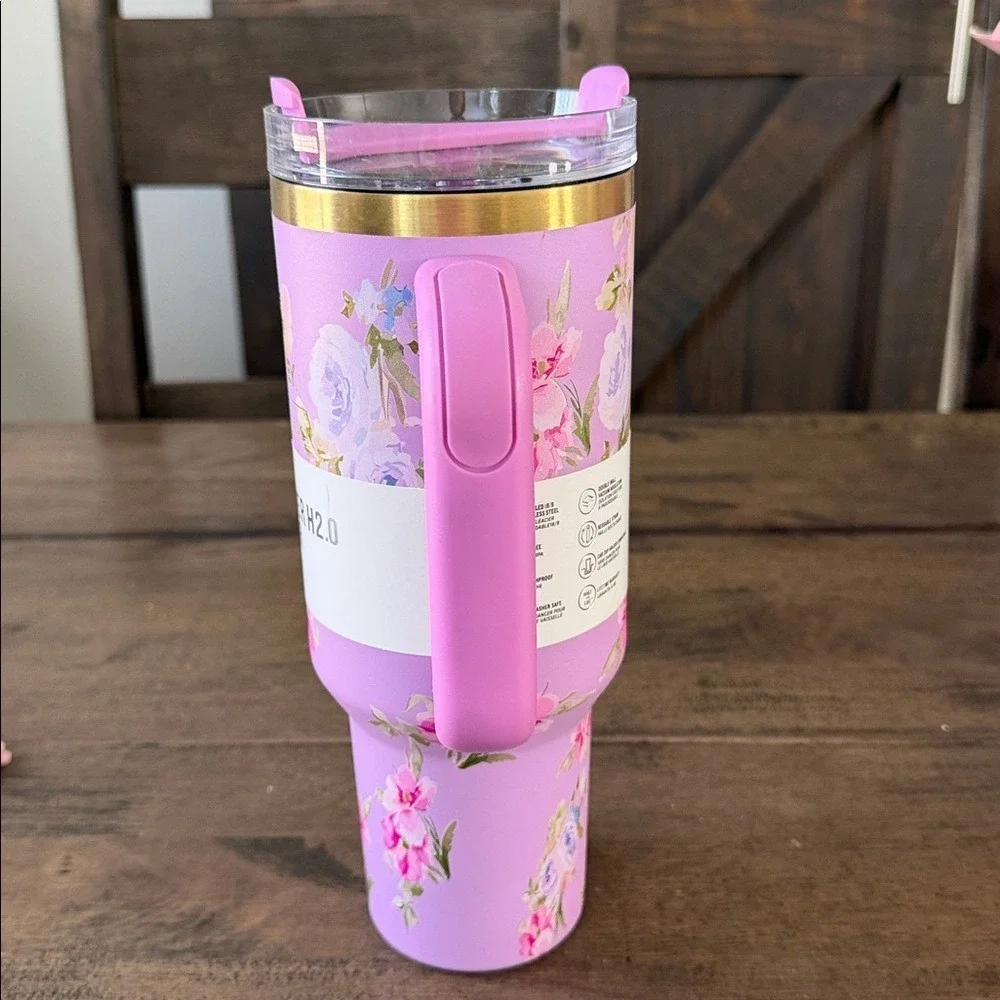 Stanley x‎ LoveShackFancy Quencher Flowstate Tumbler 40oz HAPPY THOUGHTS PURPLE